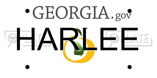 HARLEE Georgia License Plate