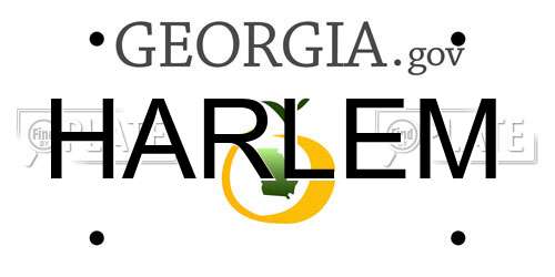 HARLEM Georgia License Plate
