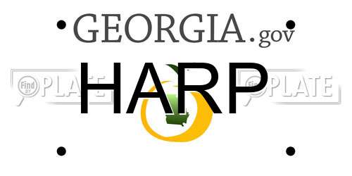 HARP Georgia License Plate
