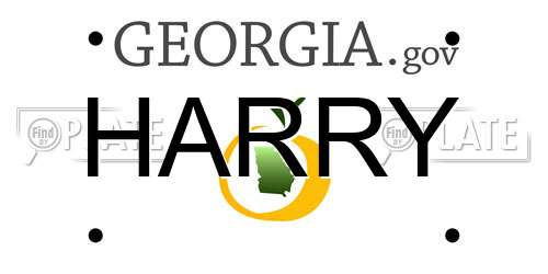 HARRY Georgia License Plate