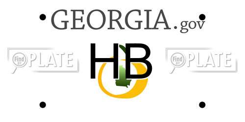 HB Georgia License Plate