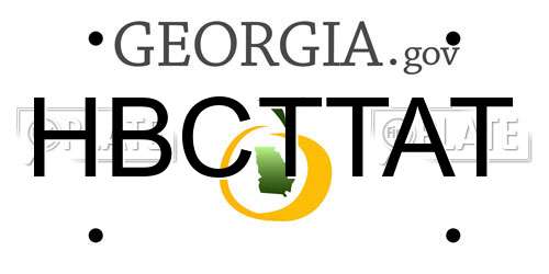 HBCTTAT Georgia License Plate