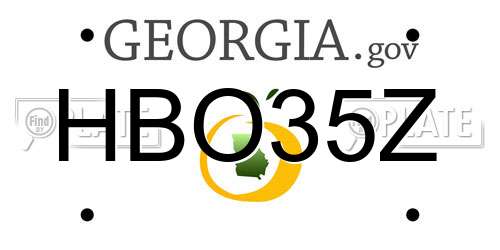 HBO35Z Georgia License Plate