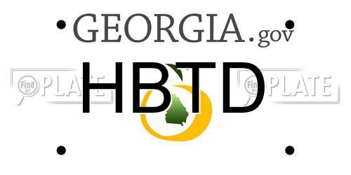 HBTD Georgia License Plate