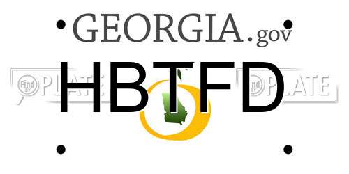 HBTFD Georgia License Plate