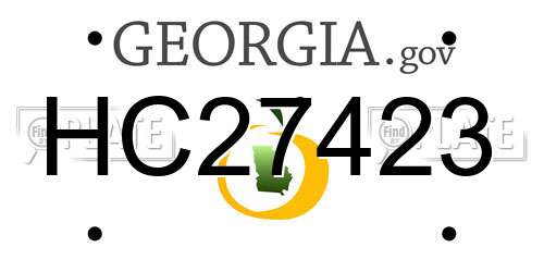 HC27423 Georgia License Plate