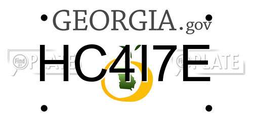 HC4I7E Georgia License Plate