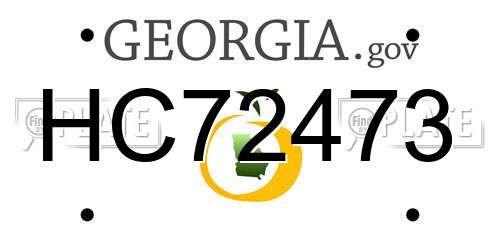 HC72473 Georgia License Plate