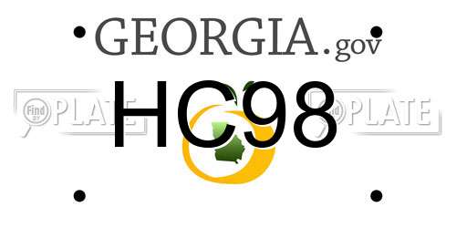 HC98 Georgia License Plate