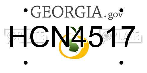 HCN4517 Georgia License Plate