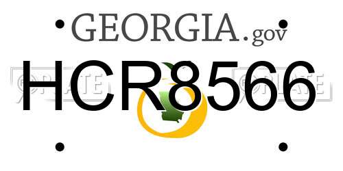 HCR8566 Georgia License Plate