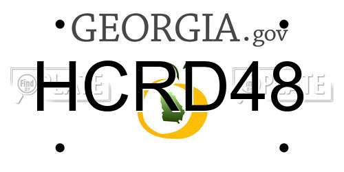 HCRD48 Georgia License Plate