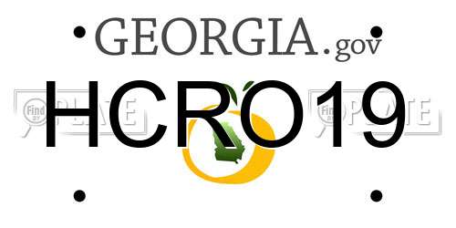 HCRO19 Georgia License Plate