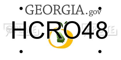 HCRO48 Georgia License Plate