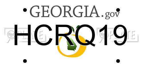 HCRQ19 Georgia License Plate