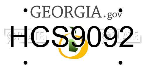 HCS9092 Georgia License Plate
