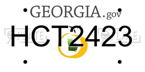 HCT2423 Georgia License Plate