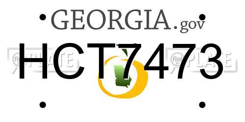 HCT7473 Georgia License Plate