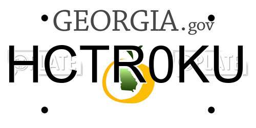 HCTR0KU Georgia License Plate