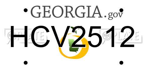 HCV2512 Georgia License Plate