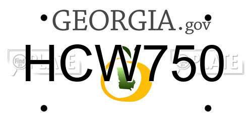 HCW750 Georgia License Plate