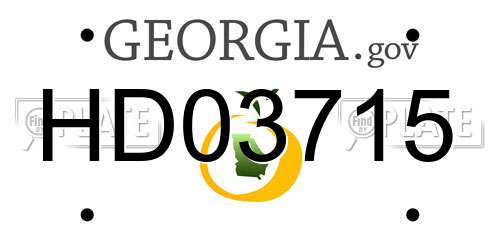 HD03715 Georgia License Plate