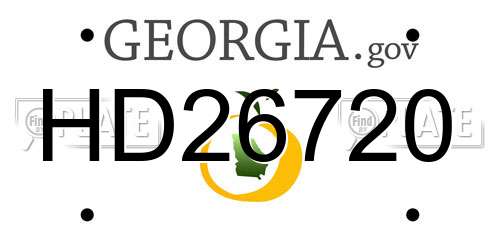 HD26720 Georgia License Plate