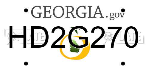 HD2G270 Georgia License Plate
