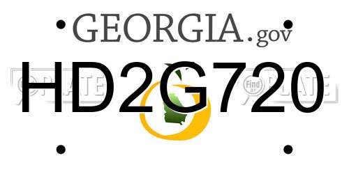 HD2G720 Georgia License Plate