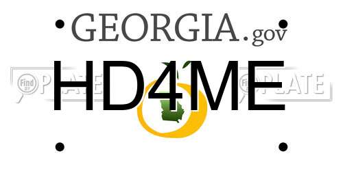 HD4ME Georgia License Plate