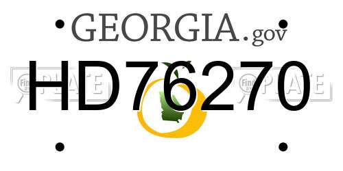 HD76270 Georgia License Plate