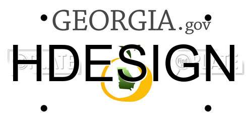 HDESIGN Georgia License Plate