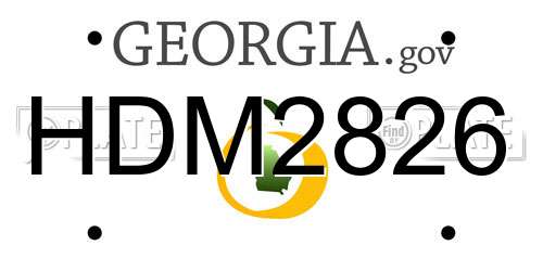 HDM2826 Georgia License Plate