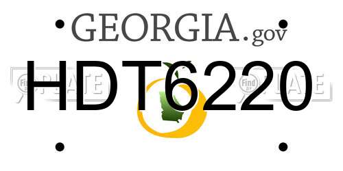 HDT6220 Georgia License Plate
