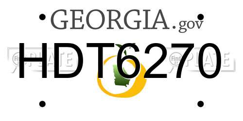 HDT6270 Georgia License Plate