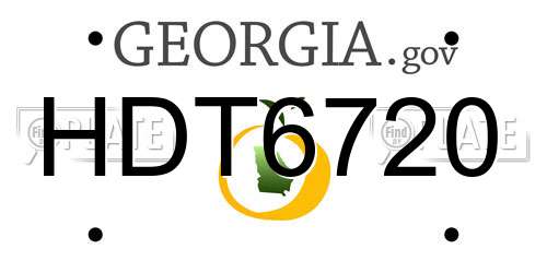 HDT6720 Georgia License Plate