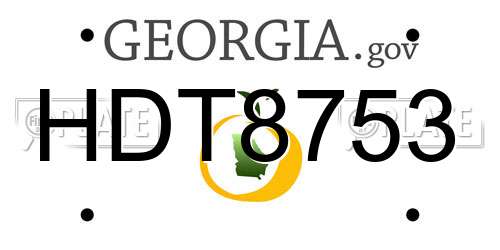 HDT8753 Georgia License Plate