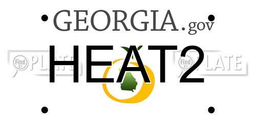HEAT2 Georgia License Plate