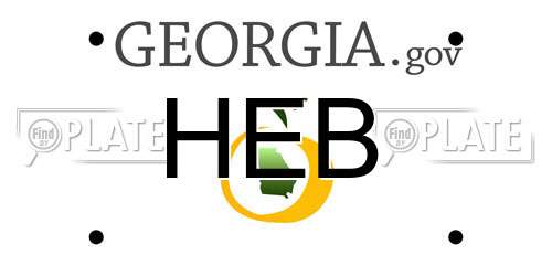 HEB Georgia License Plate