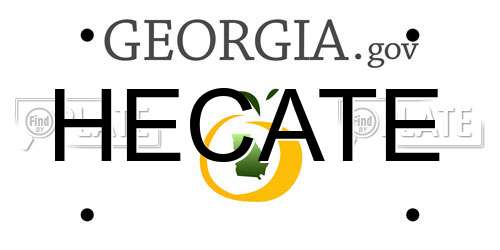 HECATE Georgia License Plate
