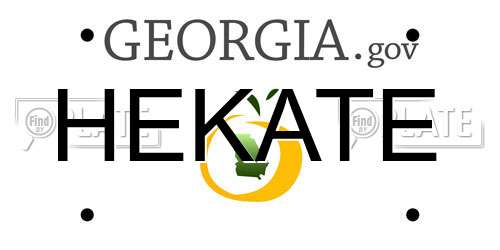 HEKATE Georgia License Plate