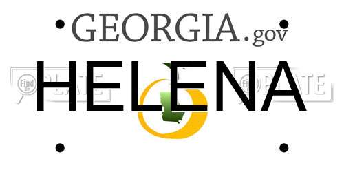 HELENA Georgia License Plate