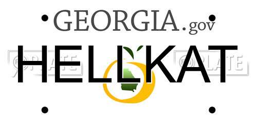 HELLKAT Georgia License Plate