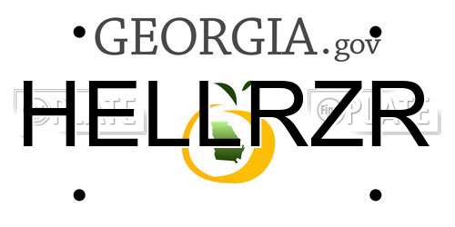 HELLRZR Georgia License Plate