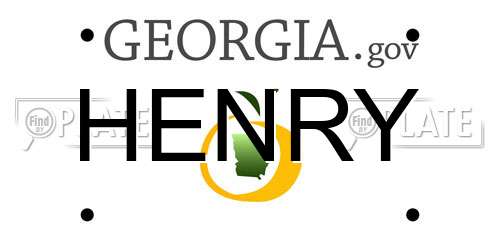 HENRY Georgia License Plate