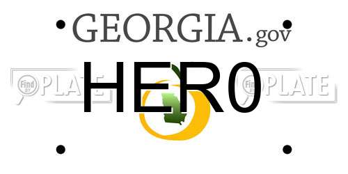 HER0 Georgia License Plate