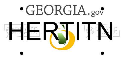 HERTITN Georgia License Plate