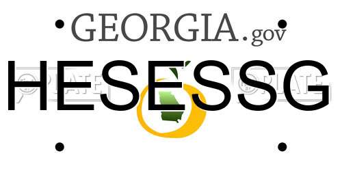 HESESSG Georgia License Plate