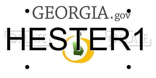 HESTER1 Georgia License Plate