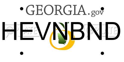 HEVNBND Georgia License Plate